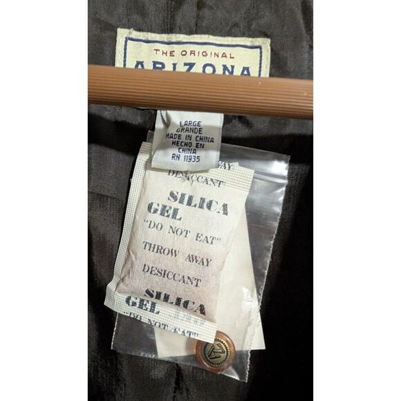Vintage NOS Dead Stock 90s Arizona Jeans Brown Suede Leather Vest Men’s Large H - Picture 9 of 10